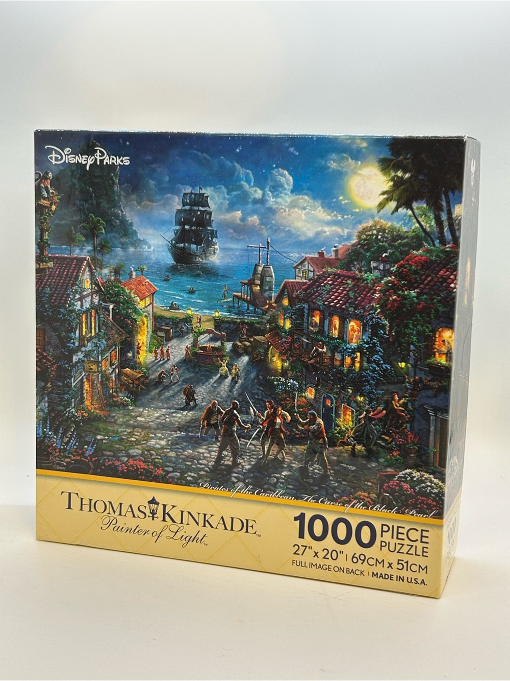 Puzzle Pirates Caribbean Curse Black Pearl Disney Parks 1000pc Thomas Kinkade